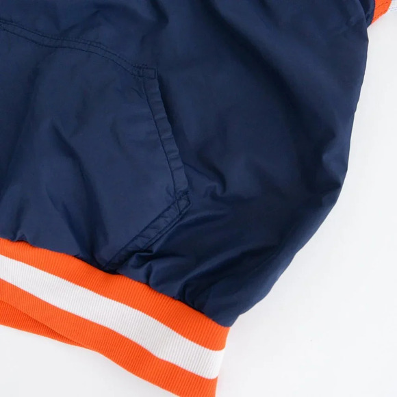 Vintage Russell Athletic Navy Orange Half Zip Up Pullover made in U.S.A. Jacket - Picture 6 of 12